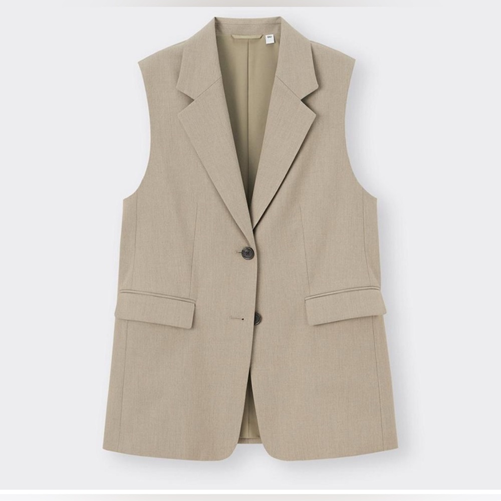 Uniqlo Beige Sleeveless Vest